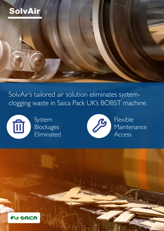 Saica Air Curtain System case study PDF cover