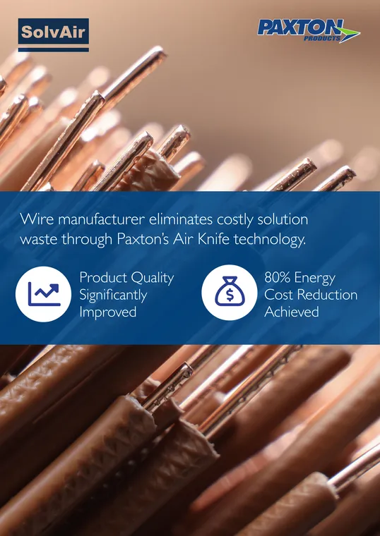 Wire Manufacturer Air-Knife Drying case study PDF cover